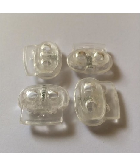 18 boutons pression plastiques transparents - 10 mm - Les