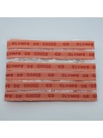 Étiquettes tissées à coudre • Fond orange / Texte rouge • Marquage vêtement  nom prénom • bracelets message